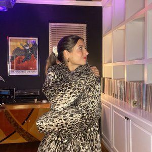 Dreamy Collina Strada Faux Cheetah Padded Shelter Jacket